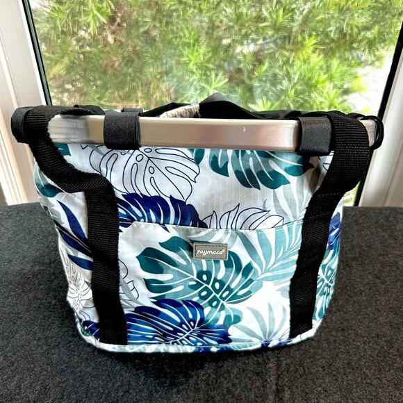 Raymace Floral Bike Handlebar Basket – Foldable Tote with Mounting Kit, New - Picture 1 of 10